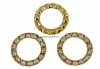 Swarovski, disc placat cu aur, aurore boreale, 15.5mm - x1