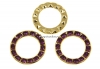 Swarovski, disc placat cu aur, amethyst, 15.5mm - x1