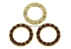 Swarovski, disc placat cu aur, siam, 15.5mm - x1
