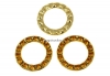 Swarovski, disc placat cu aur, topaz, 15.5mm - x1