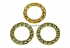Swarovski, disc placat cu aur, chrysolite, 15.5mm - x1