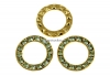 Swarovski, disc placat cu aur, chrysolite, 15.5mm - x1