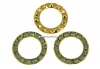 Swarovski, disc placat cu aur, pacific opal, 15.5mm - x1
