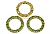 Swarovski, disc placat cu aur, peridot, 15.5mm - x1