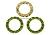 Swarovski, disc placat cu aur, fern green, 15.5mm - x1