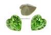 Swarovski, fancy chaton inima, peridot, 5.5mm - x4