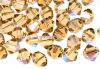 Swarovski, margele bicone, light colorado topaz shimmer, 4mm - x20