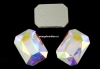 Swarovski, cabochon dreptunghi, aurora boreale, 14x10mm - x1