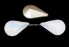 Swarovski, fancy rivoli Pear, white opal, 8mm - x2