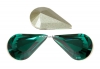 Swarovski, fancy rivoli Pear, emerald, 6mm - x4