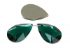 Swarovski, cabochon picatura, emerald, 14x9mm - x1
