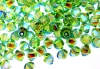 Swarovski, margele bicone, chrysolite AB2x, 4mm - x20