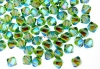 Swarovski, margele bicone, peridot AB2x, 4mm - x20