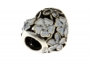 Margele decor, argint 925 placat cu rodiu, 11x10.5mm - x1