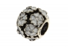 Margele decor, argint 925 placat cu rodiu, 11x10mm - x1
