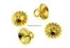 Baza pandantiv pt. perle, ag925 pl. cu aur, cupa cu pin, 7x6mm - x1
