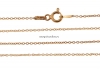 Lant zale ovale, argint 925 placat cu aur roz, 45cm - x1