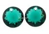 Swarovski, pandantiv chaton, emerald, 10mm - x1