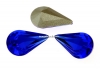 Swarovski, fancy rivoli Pear, majestic blue, 6x3.6mm - x4