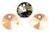 Swarovski, pandantiv rivoli, rose gold, 6mm - x10