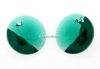 Swarovski, pandantiv rivoli, emerald, 12mm - x2
