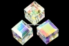 Swarovski, margele cub, aurore boreale, 12mm - x1