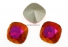 Swarovski, fancy square, light siam-astral pink, 12mm - x1