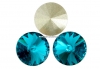 Swarovski, rivoli, blue zircon, 10mm - x2