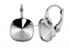 Tortite argint 925 patrat click pt Swarovski 4470 de 10mm - x1per