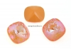 Swarovski, fancy square, peach DeLite, 12mm - x1