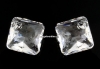Swarovski, pandantiv Princess cut, crystal, 9mm - x2