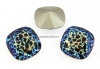 Swarovski, fancy square, jet white patina, 12mm - x1