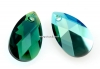 Swarovski, pandantiv picatura, emerald shimmer, 22mm - x1