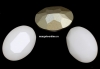 Swarovski, rivoli cabochon oval, white alabaster, 14x10mm - x1