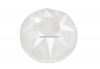 Swarovski, cabochon, SS34 hotfix, electric white, 7mm - x4