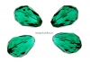 Swarovski, margele picatura, emerald, 9x6mm - x2