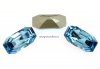 Swarovski 4595, Elongated Imperial, aquamarine, 16x8mm - x1