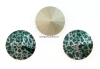 Swarovski, rivoli, emerald silver patina, 12mm - x2