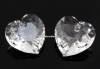 Swarovski, pandantiv inima, crystal, 8mm - x2
