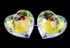 Swarovski, pandantiv inima, aurore boreale, 8mm - x2