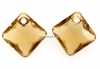 Swarovski, pandantiv Princess cut, lt col. topaz, 9mm - x2