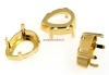 Baza link placat cu aur pt Swarovski 4320 de 18mm - x2