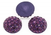 Swarovski, cabochon pave, amethyst, 8mm - x1