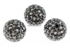 Swarovski, margele pave, jet hematite, 10mm - x1
