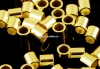 Crimp tubular, argint 925 placat cu aur, 1.6x1.4mm - x20buc