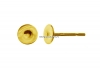 Tortite cercei cu platou de 4mm, ar 925 placat cu aur, 11.5mm - x1per
