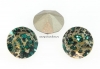 Swarovski, chaton SS39, emerald gold patina, 8mm - x2