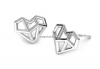 Tortite cercei diamant origami, argint 925 - x1per