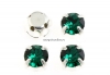 Swarovski, chaton montees emerald, 4mm - x20