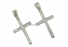 Pandantiv cruce cu cristale Swarovski, ag 925 rodiat, 26mm  - x1